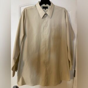 Men’s Alexander Julian Colours Tan Long Sleeve Dress Shirt 3XLT 19-19 1/2 36-37